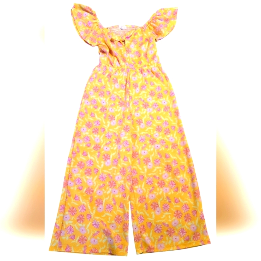 Kensiegirl Sunny Floral Off-Shoulder Jumpsuit